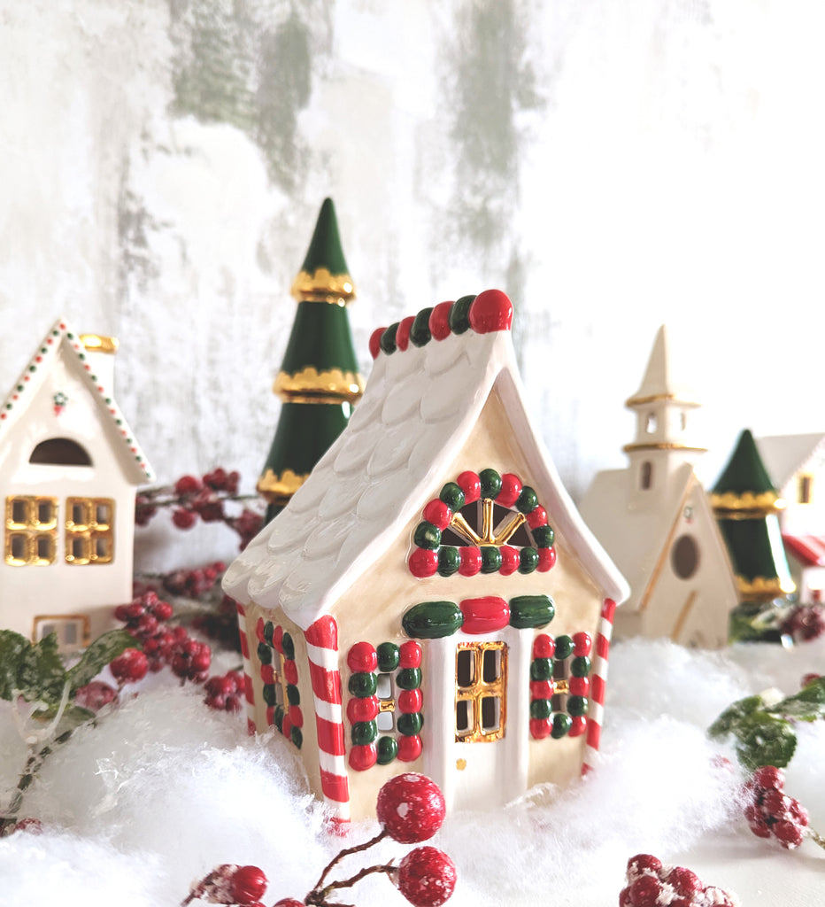 Gingerbread House Plush - ivory & birch