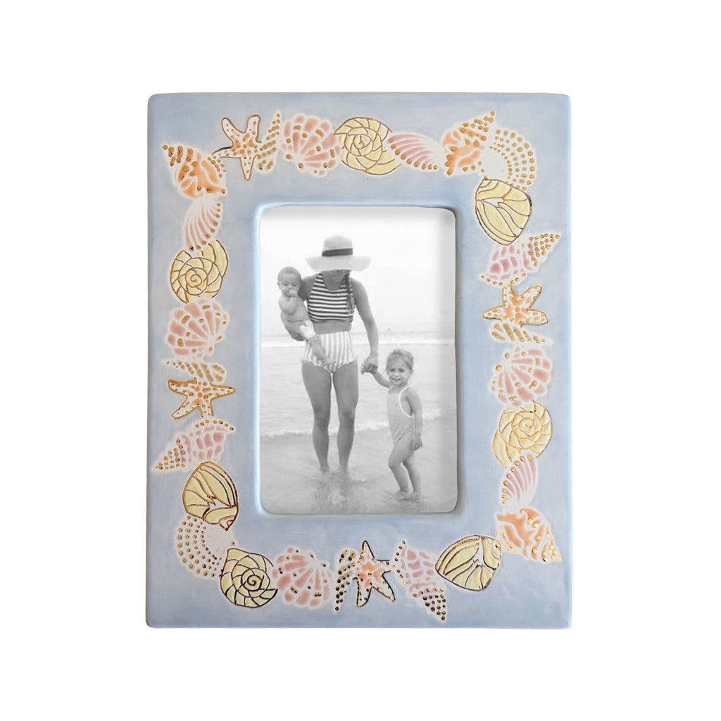 Seashell Photo Frame with 22K Gold Accents – Lo Home
