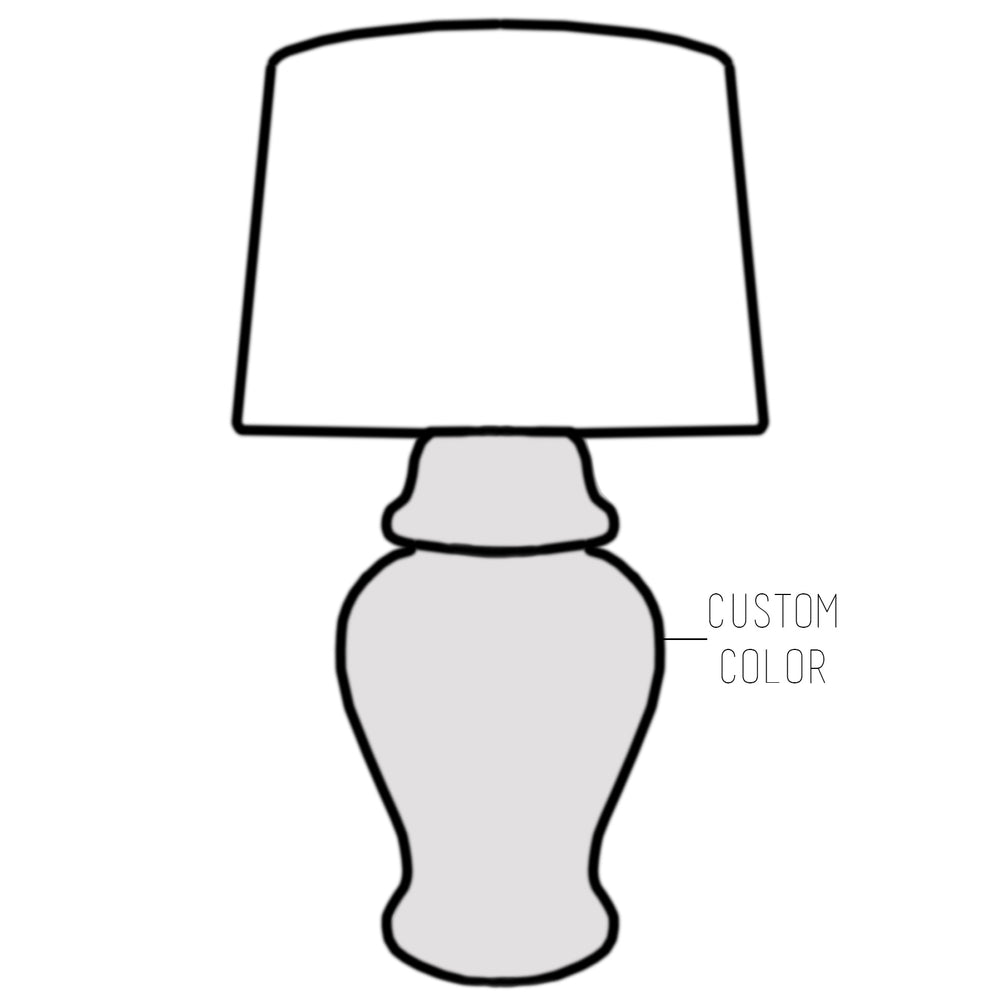 Custom Color Solid Ginger Jar Lamp