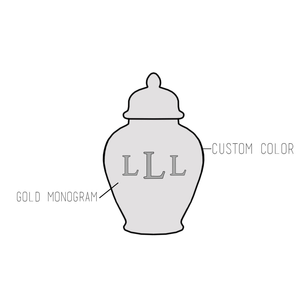 Custom Classic Monogram Ginger Jars