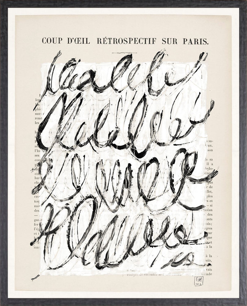 Parisian Page Print 14- Abstract Loops Black on White