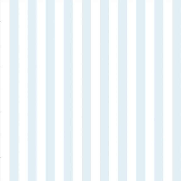 "The Perfect Stripe" Wallpaper in Hydrangea Blue
