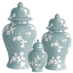 Chinoiserie Dreams Ginger Jars in Lambs Ear Blue