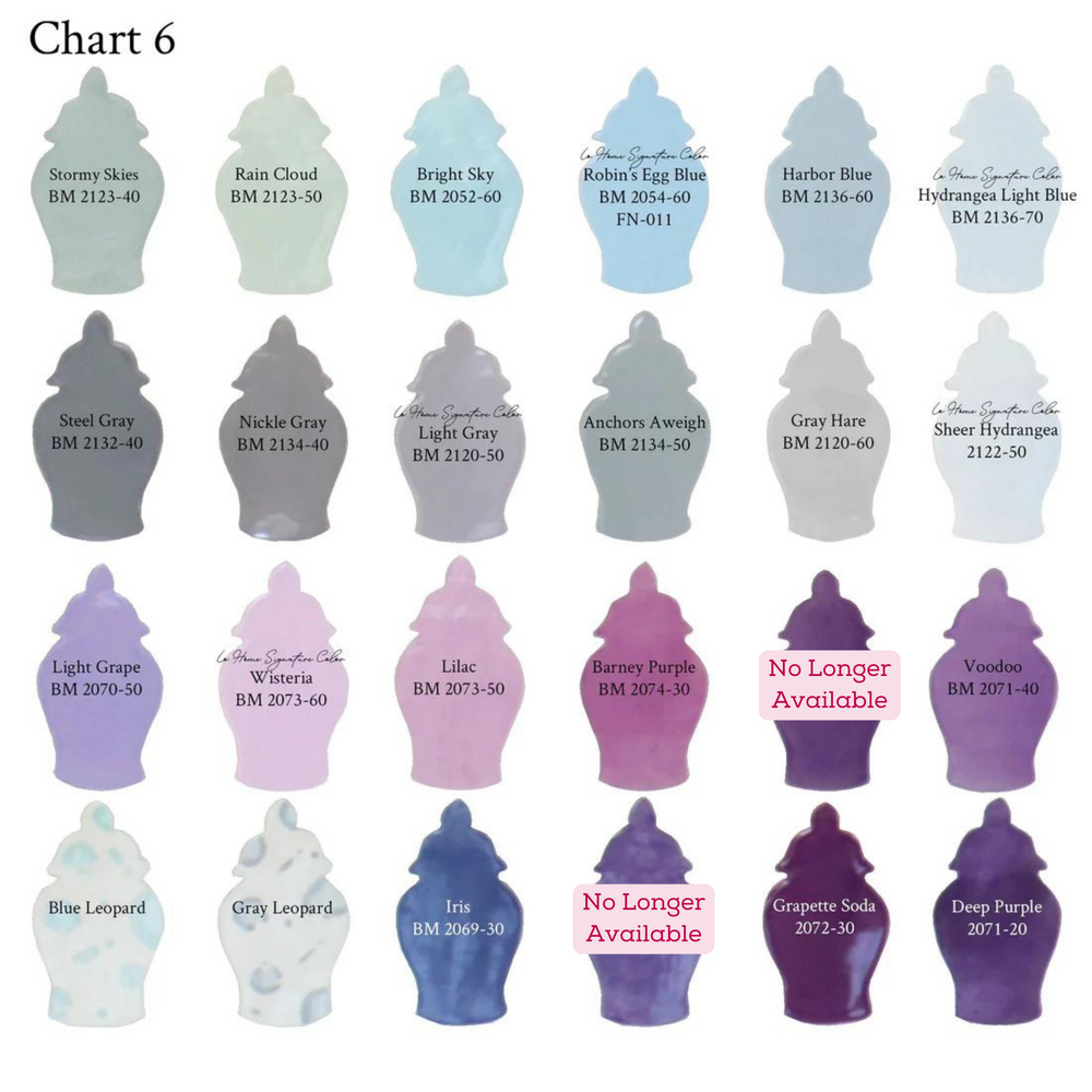 Custom Color Solid Ginger Jars