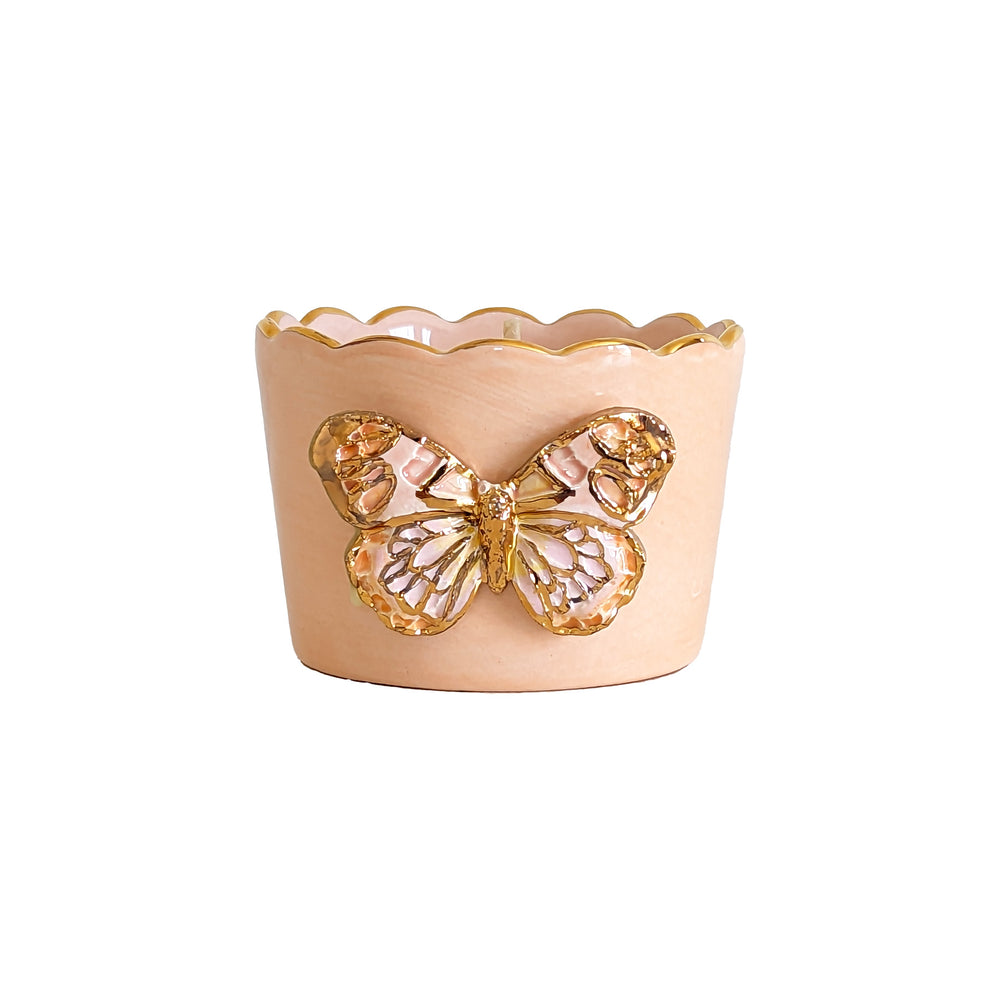 Gilded Butterfly Candle of Pure Beeswax