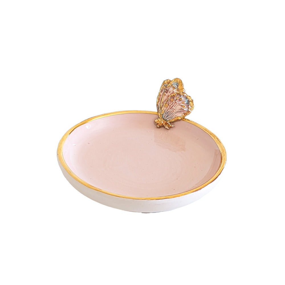 Gilded Butterfly Ring Dish