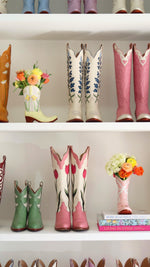Lo Home x Petite Paloma Cowgirl Boot Vase- Mae's Daffodil