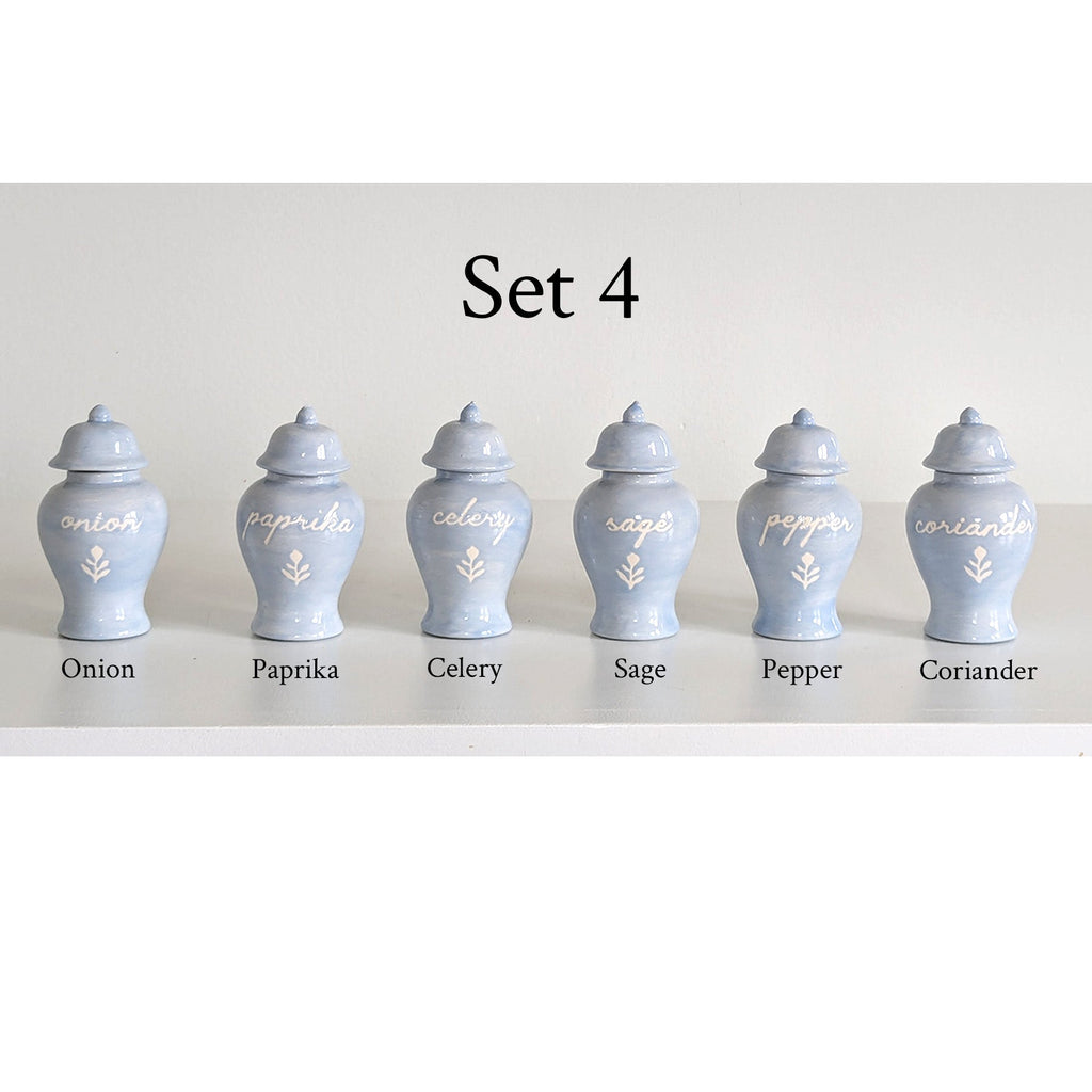 Spice Jar Set 4 - Cabbage Patch Green