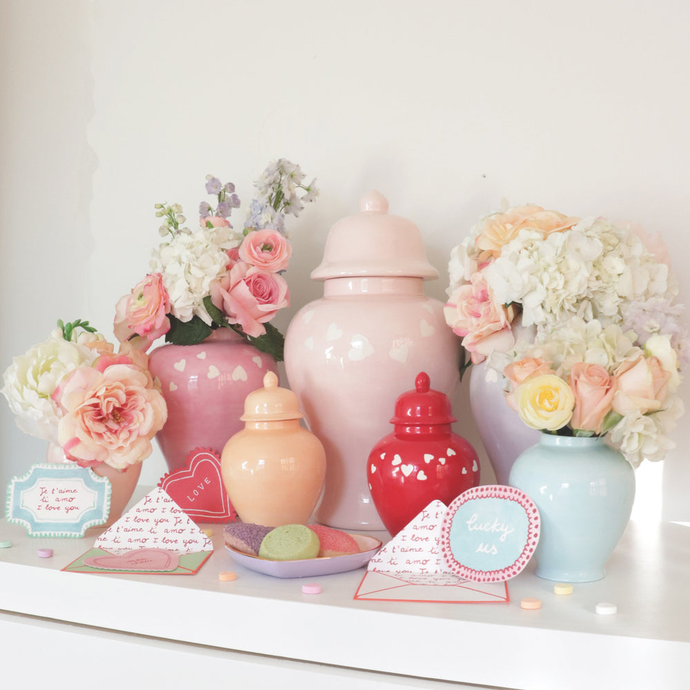Coral Ginger Jars