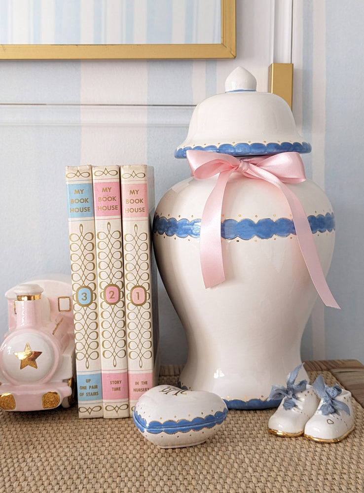 Scallop Ginger Jars in French Blue