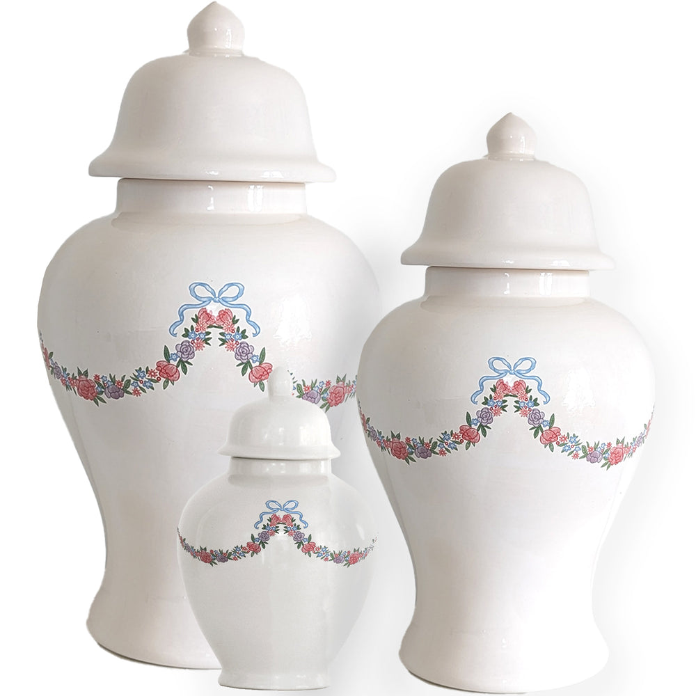 Lo Home x Chapple Chandler Ginger Jars with Floral Scallops