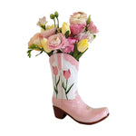 Lo Home x Petite Paloma Cowgirl Boot Vase- Sadie Tulips