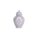 Bow Monogram Ginger Jars in Light Lavender