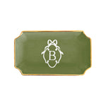 Bow Monogram Trays with 22K Gold Accent