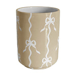 Bow Stripe Large Vase/ Utensil Holder