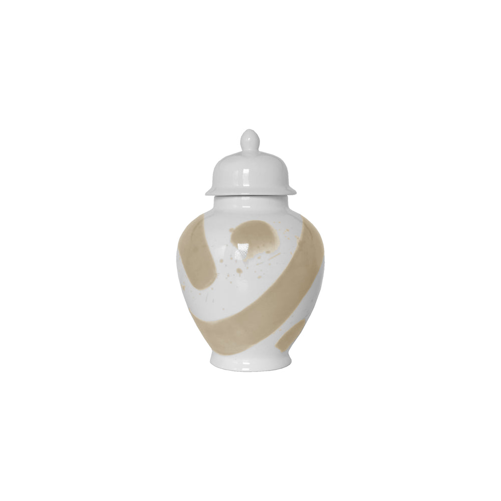 Sand Brushstroke Ginger Jar