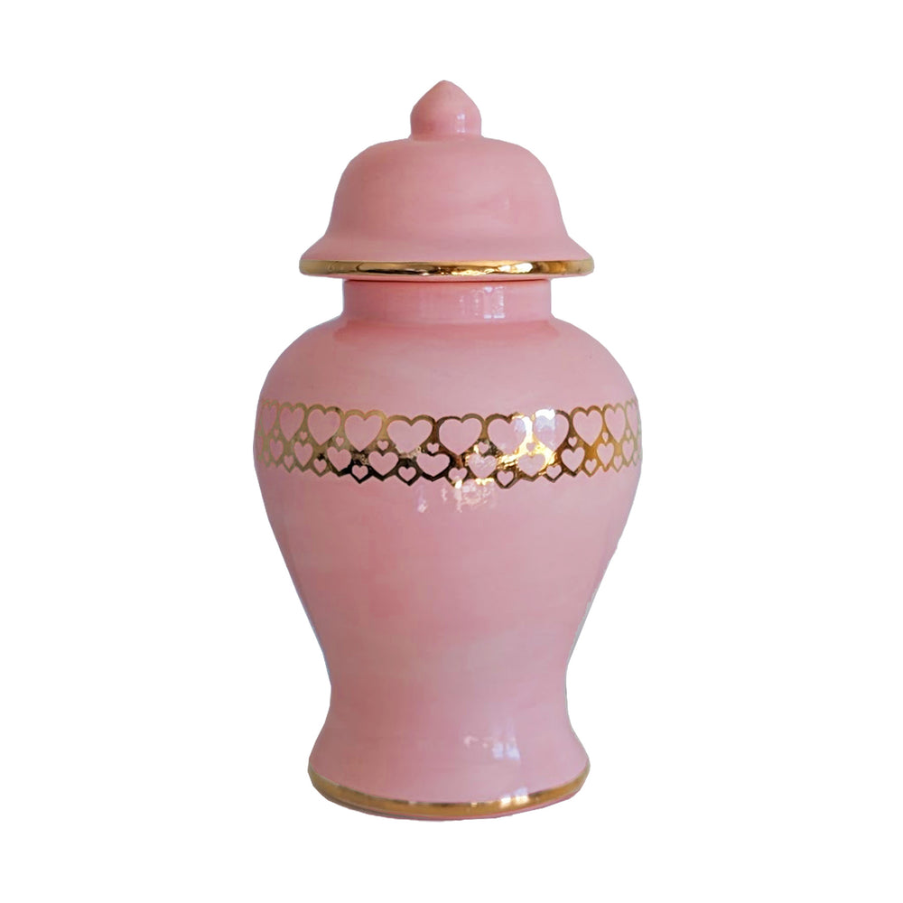 "Hearts of Gold" Limited Edition Ginger Jars in Bubblegum Pink