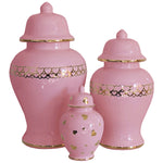 "Hearts of Gold" Limited Edition Ginger Jars in Bubblegum Pink