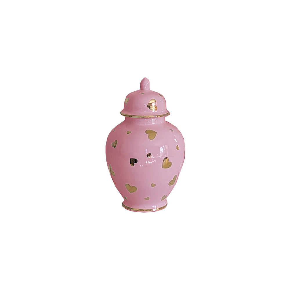 "Hearts of Gold" Limited Edition Ginger Jars in Bubblegum Pink