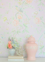 Cherry Blossom Pink Greek Key Ginger Jars