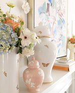 Gilded Butterflies Column Vase