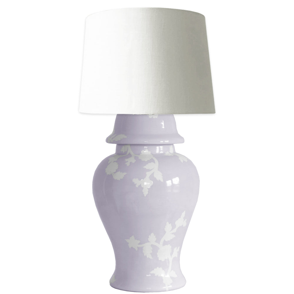 Chinoiserie Dreams Ginger Jar Lamp in Light Lavender