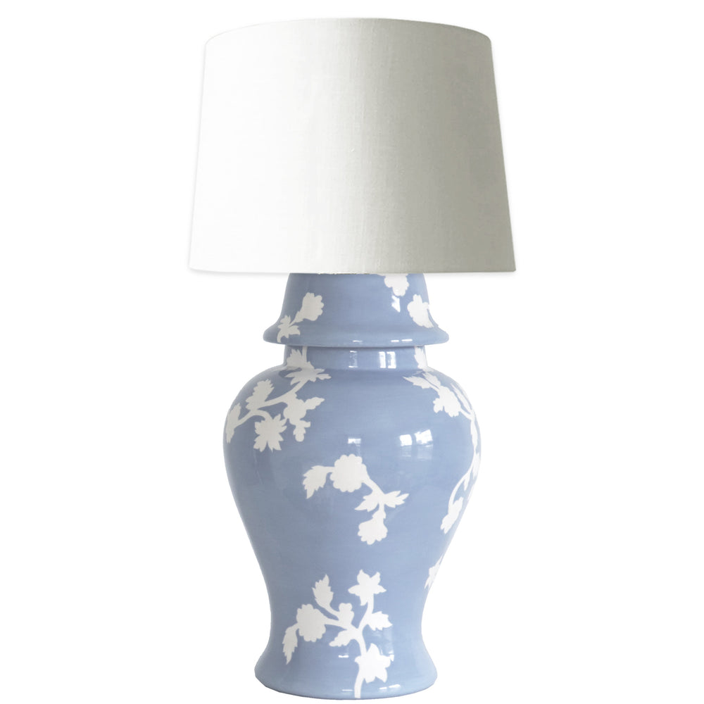 Chinoiserie Dreams Ginger Jar Lamp in Serenity Blue