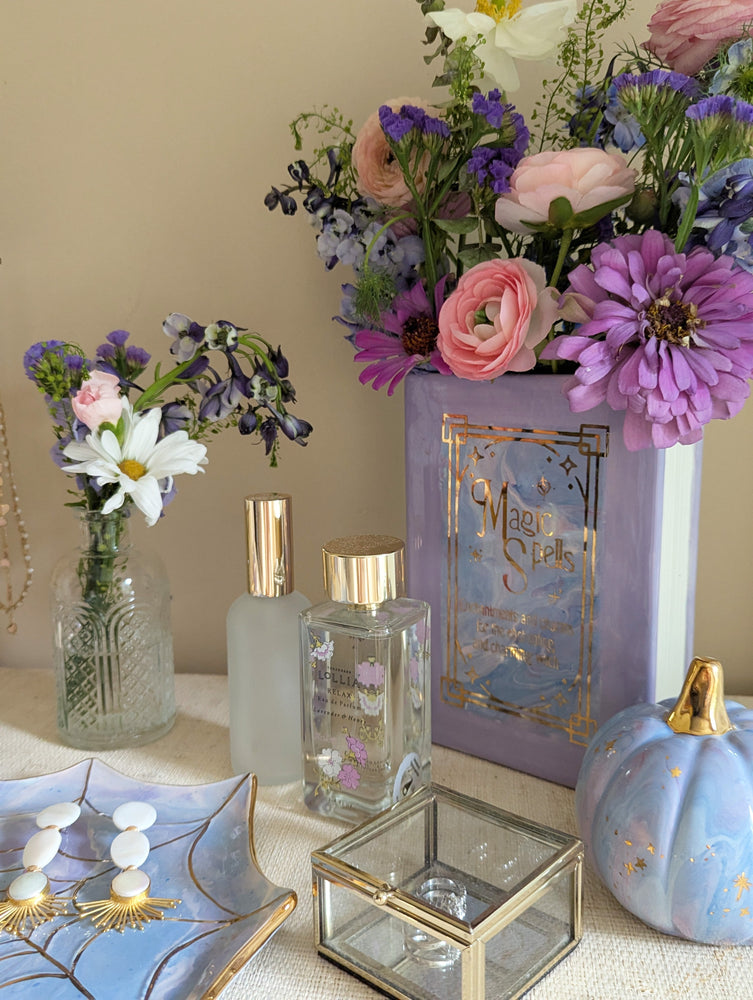 Spell Book Vase in Cool Tones