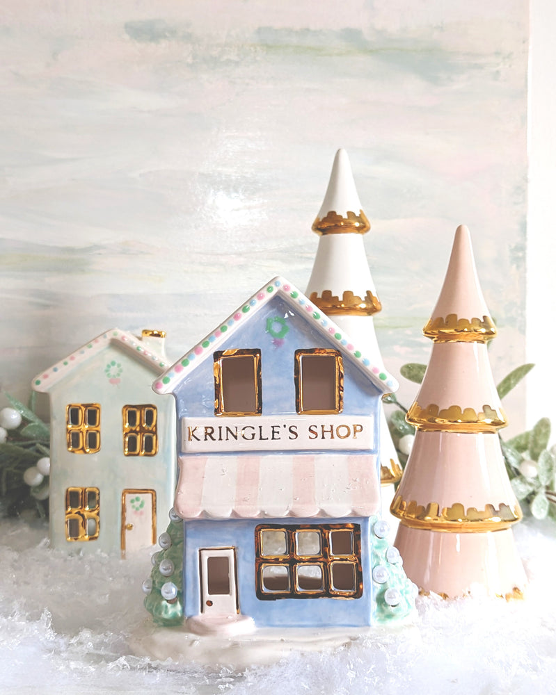 Pastel Kringle Shop with 22K Gold Accents