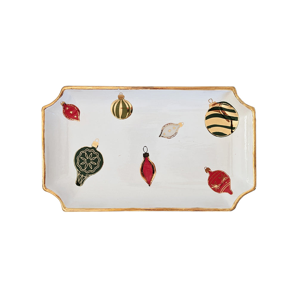 Classic Baubles Trays with 22K Gold Accents