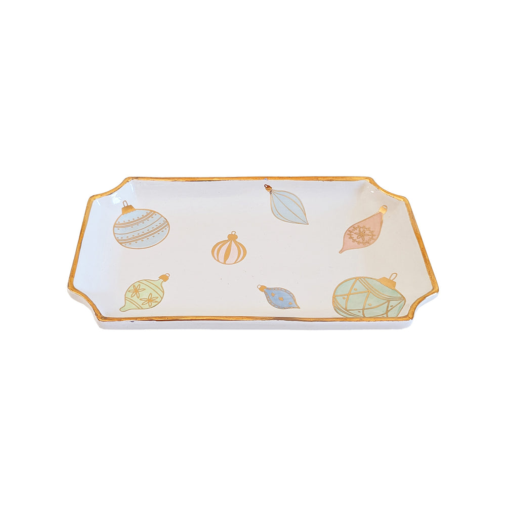 Pastel Baubles Trays with 22K Gold Accents