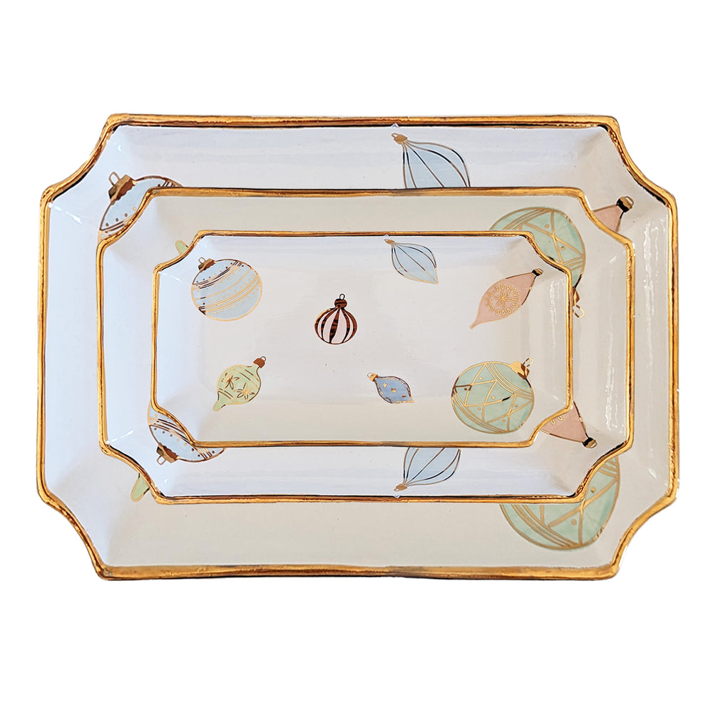 Pastel Baubles Trays with 22K Gold Accents