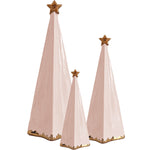 Blush Folded Christmas Trees with 22K Gold Brushstroke Accent