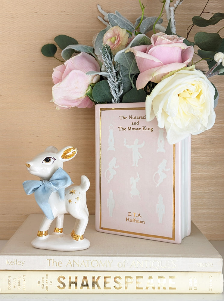 Christmas Classics Book Vase- The Nutcracker and the Mouse King in Pink