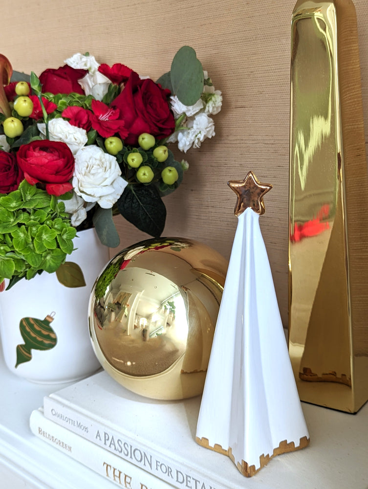 Classic Baubles Vase with 22K Gold Accents