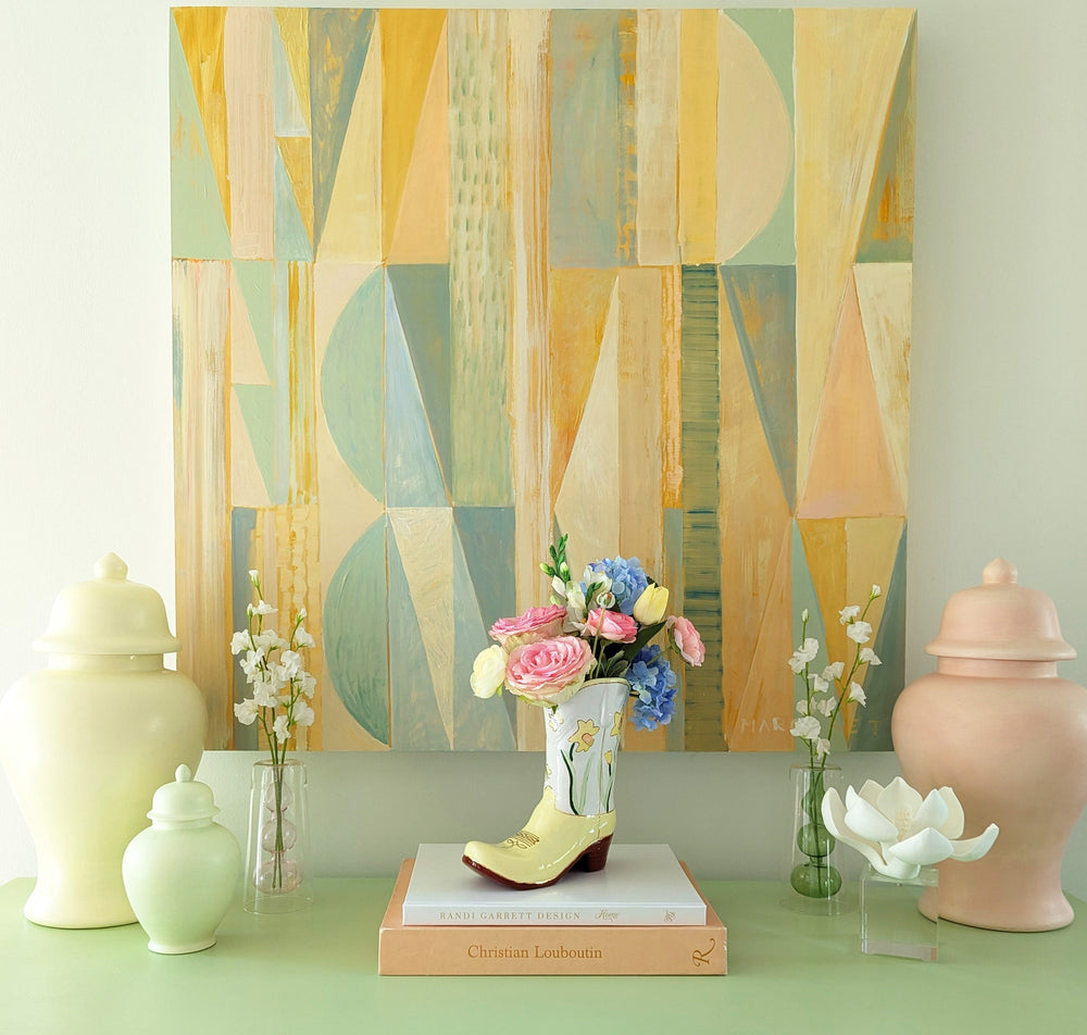 Lo Home x Petite Paloma Cowgirl Boot Vase- Mae's Daffodil