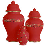 "Hearts of Gold" Limited Edition Ginger Jars in Red