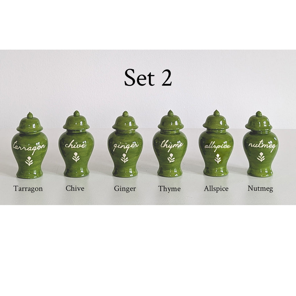 Spice Jar Set 2 - Cabbage Patch Green