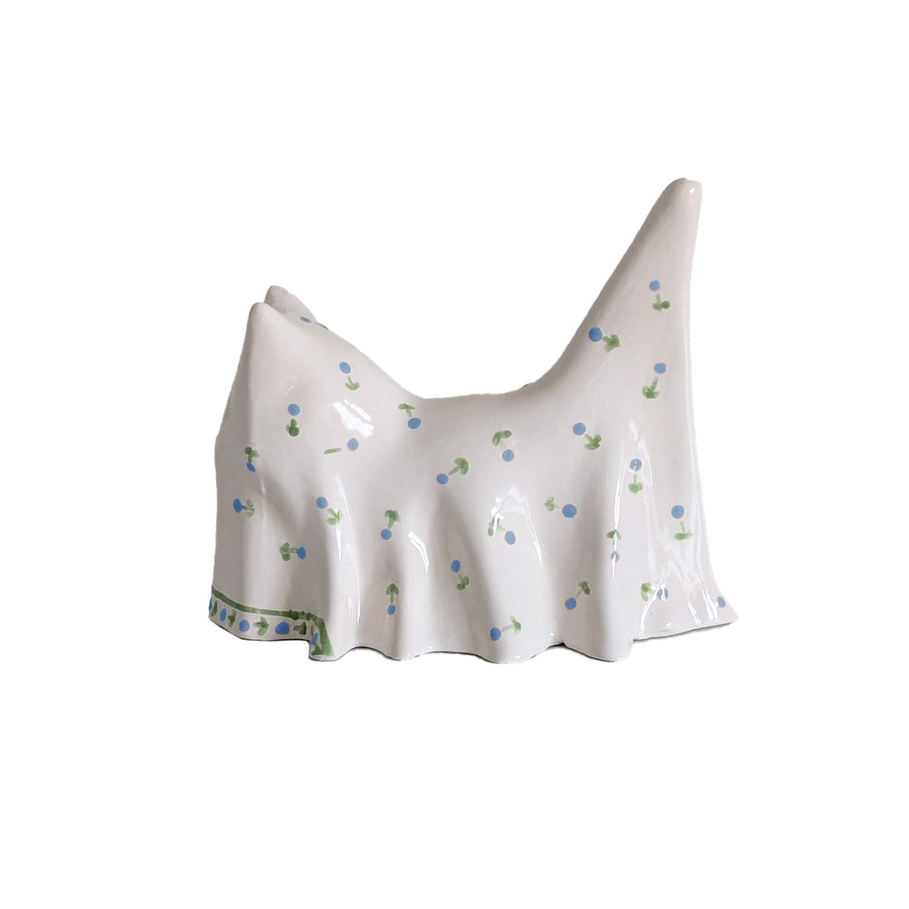 Vintage Floral Bedsheet Ghost- Cat