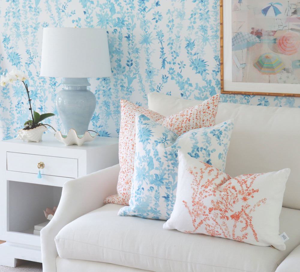 "Aster" in Blue Pillow Cover for Lo Home x Junior Sandler