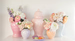 "Love is in the Air" Ginger Jars in Bubble Gum Pink