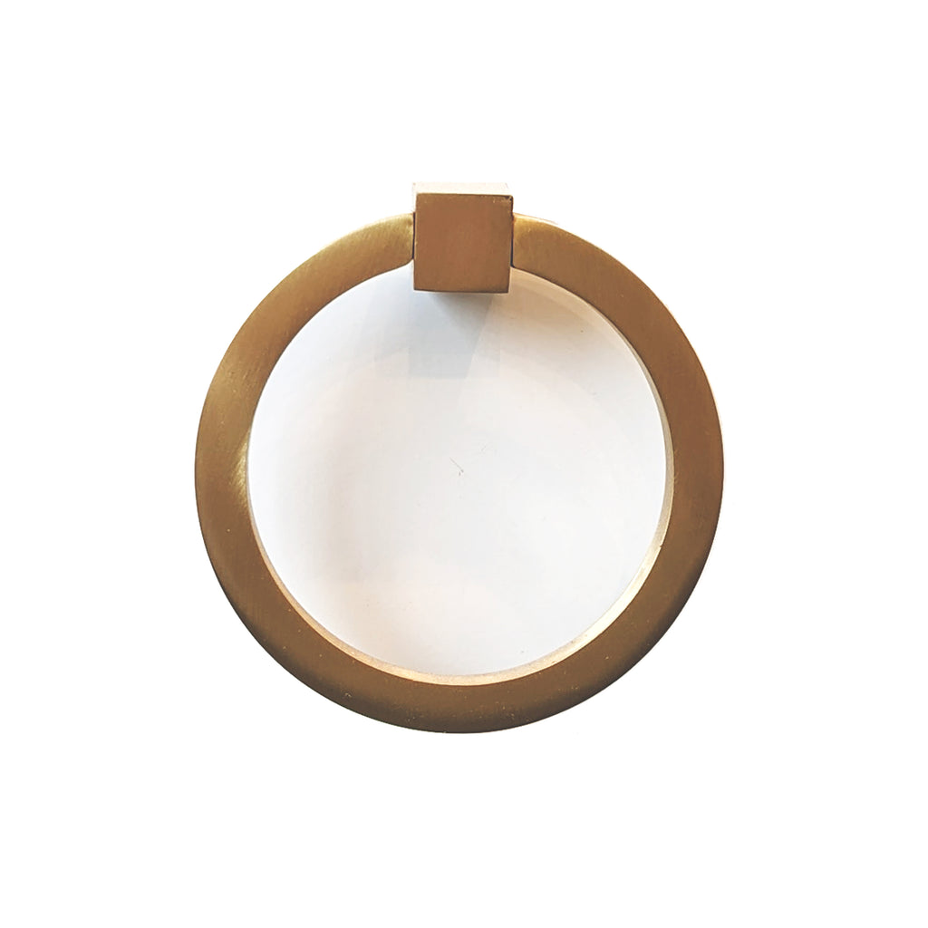 Large Brushed Brass Ring Drawer Pull Lo Home