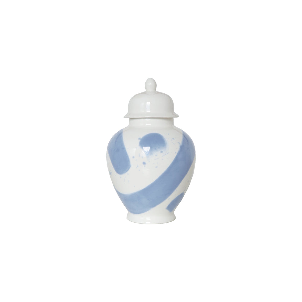 Serenity Blue Brushstroke Ginger Jars