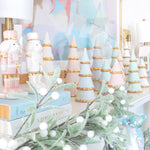 Blush Christmas Trees with 22K Gold Brushstroke Accent