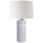 Light Lavender Greek Key Column Lamp