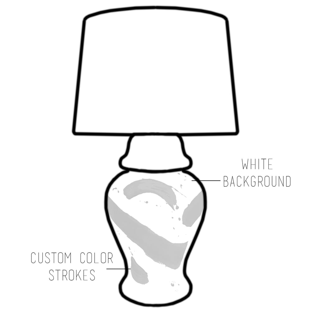 Custom Color Brushstroke Ginger Jar Lamp