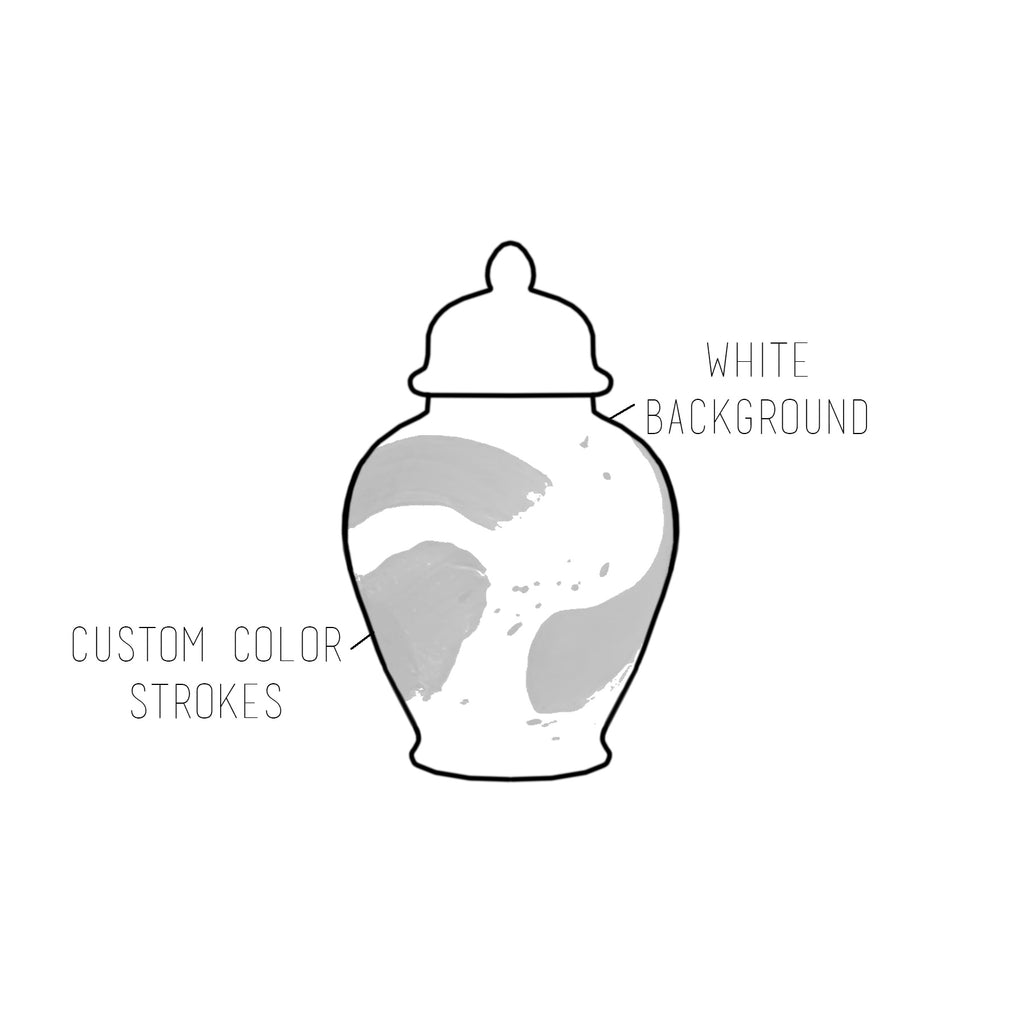 Custom Color Brushstroke Ginger Jars Lo Home