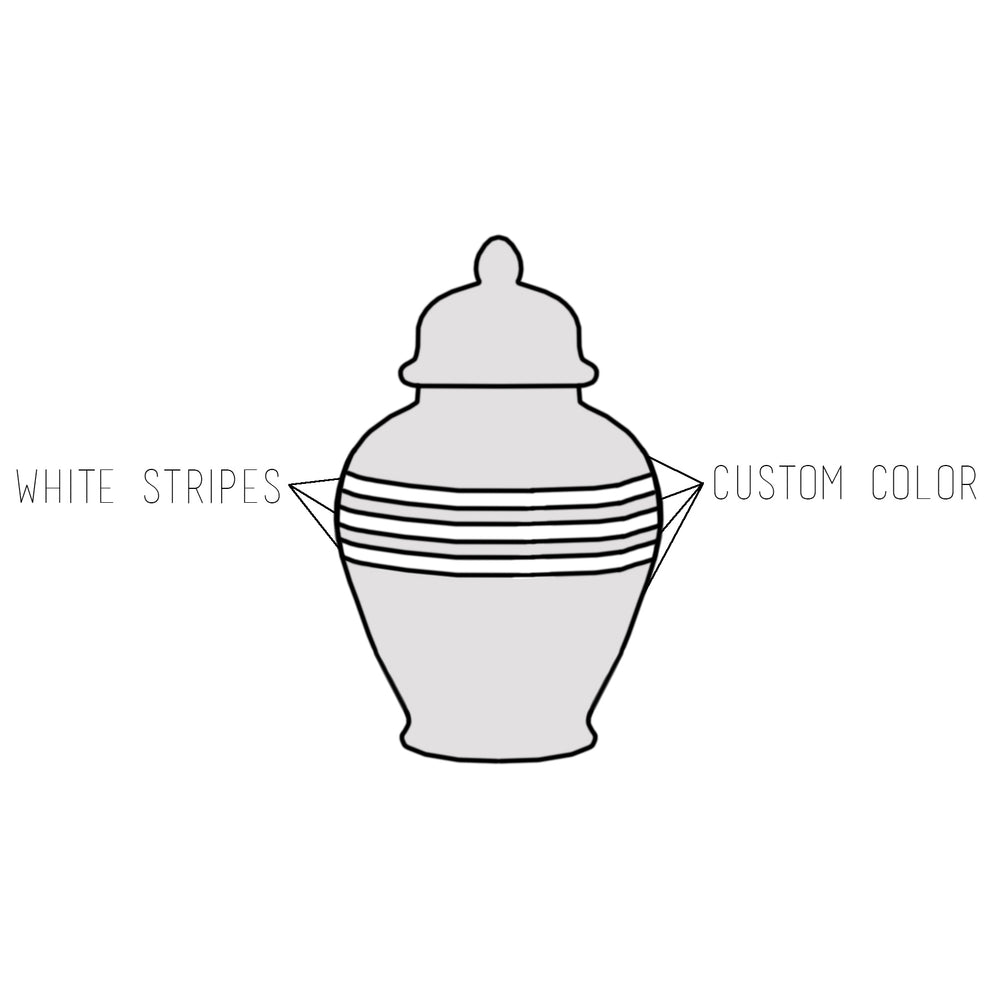 Custom Color Striped Ginger Jars