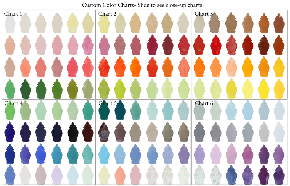Custom Color Laurel Monogram Ginger Jars