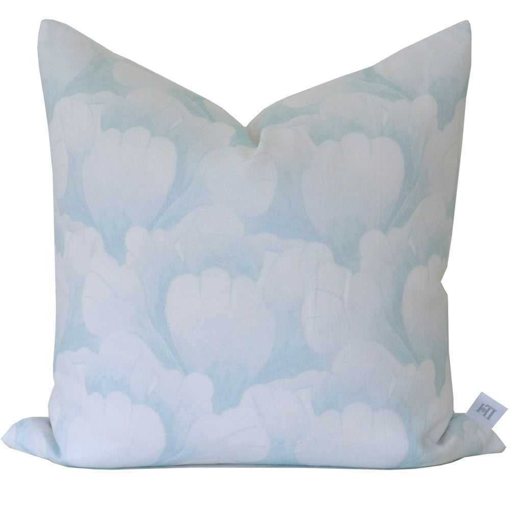 "Garden Scallop" Pillow Cover by Lo Home x Tashi Tsering in Sky